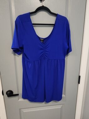 TorridBlue Women's V-Neck Short Sleeve Top
